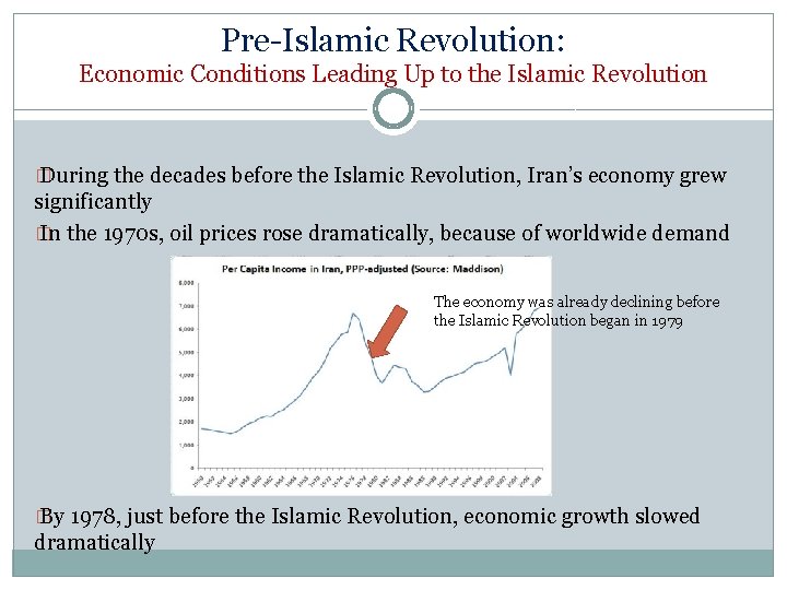 Pre-Islamic Revolution: Economic Conditions Leading Up to the Islamic Revolution � During the decades