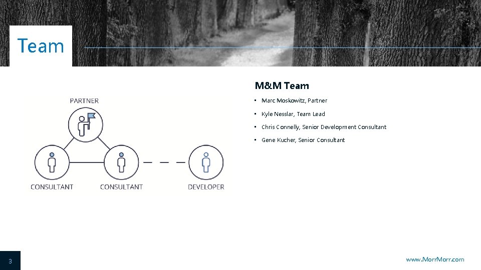 Team M&M Team • Marc Moskowitz, Partner • Kyle Nesslar, Team Lead • Chris