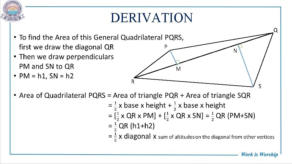 DERIVATION Q • P N M R S 