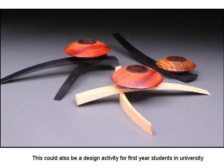 This could also be a design activity for first year students in university 