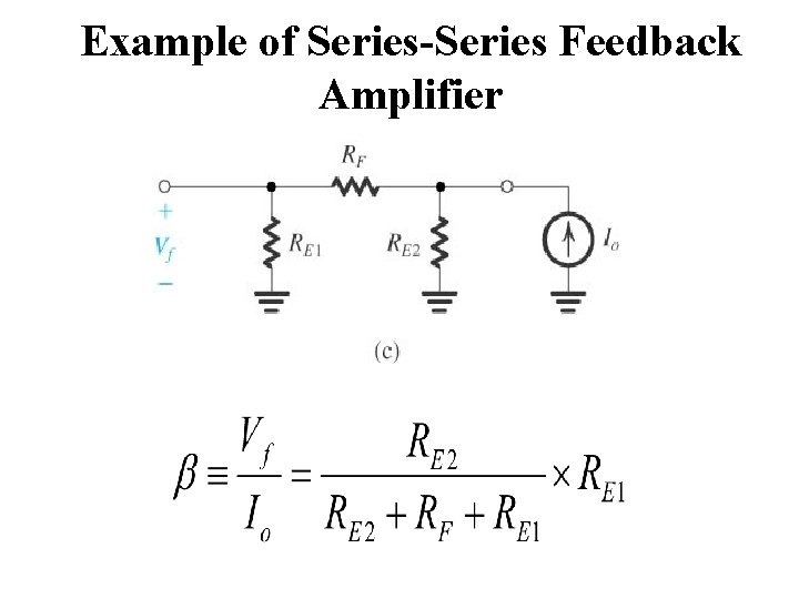 Example of Series-Series Feedback Amplifier 