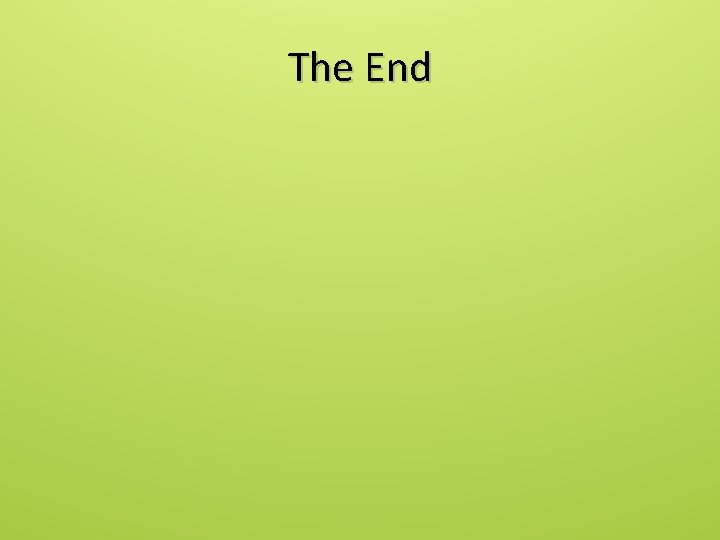 The End 