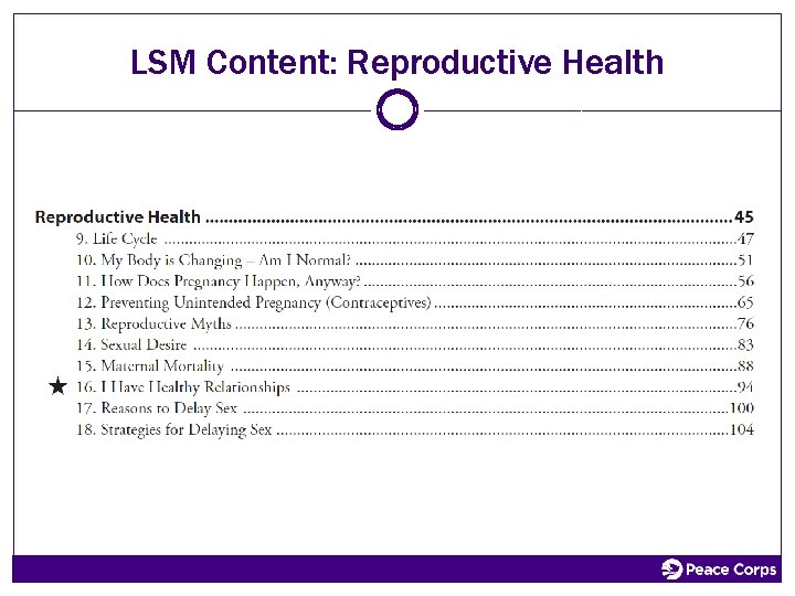 LSM Content: Reproductive Health 
