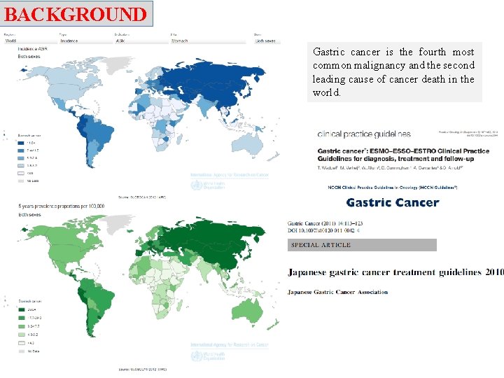 BACKGROUND Gastric cancer is the fourth most common malignancy and the second leading cause