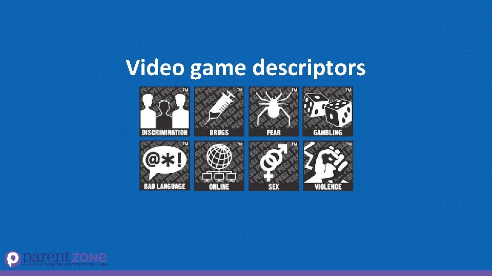 Video game descriptors 