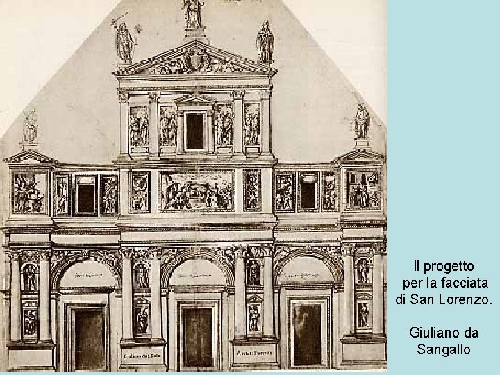 Il progetto per la facciata di San Lorenzo. Giuliano da Sangallo 