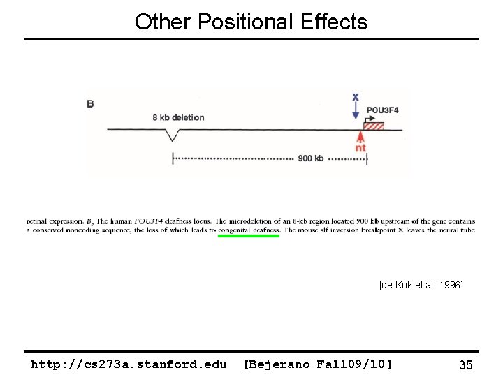 Other Positional Effects [de Kok et al, 1996] http: //cs 273 a. stanford. edu
