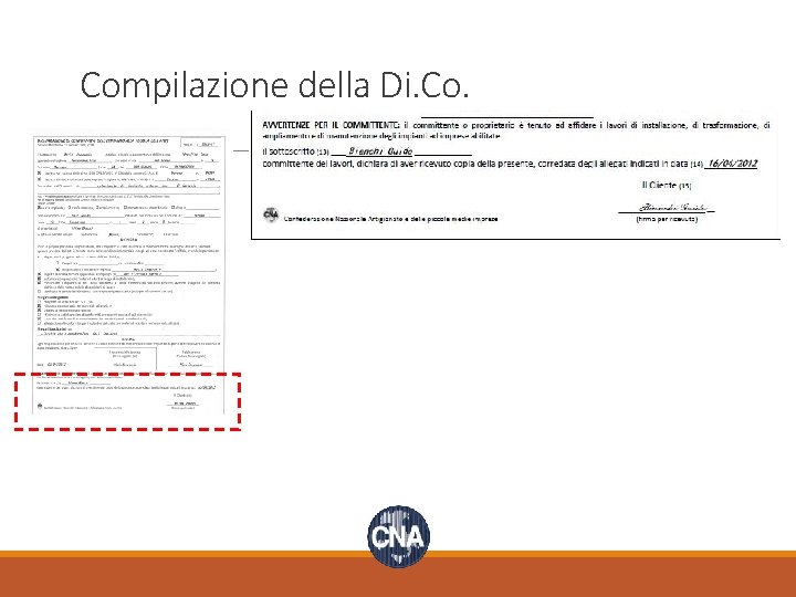 Compilazione della Di. Co. 