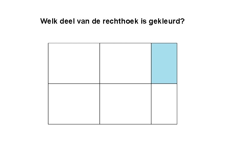 Welk deel van de rechthoek is gekleurd? 