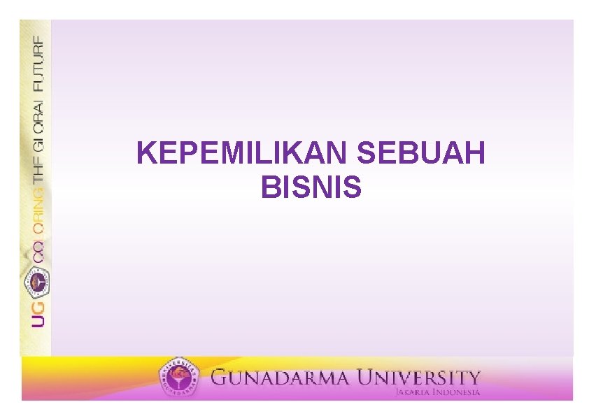 Kepemilikan Sebuah Bisnis Merintis Usaha Baru Beberapa Hal
