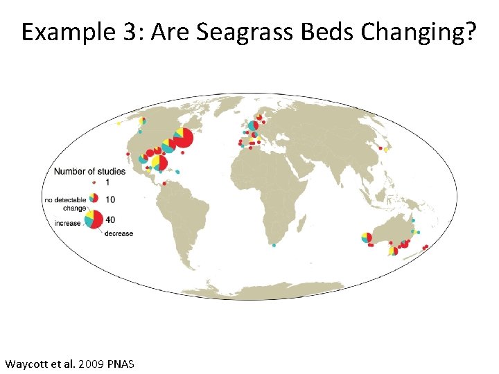 Example 3: Are Seagrass Beds Changing? Waycott et al. 2009 PNAS 