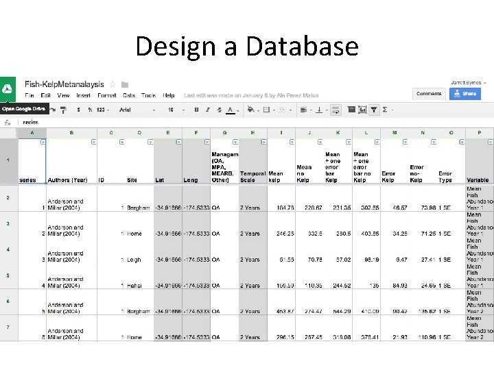 Design a Database 