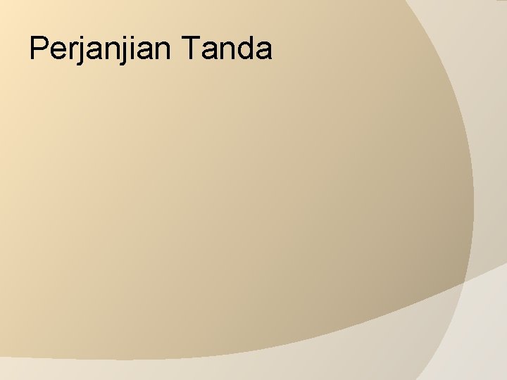 Perjanjian Tanda 