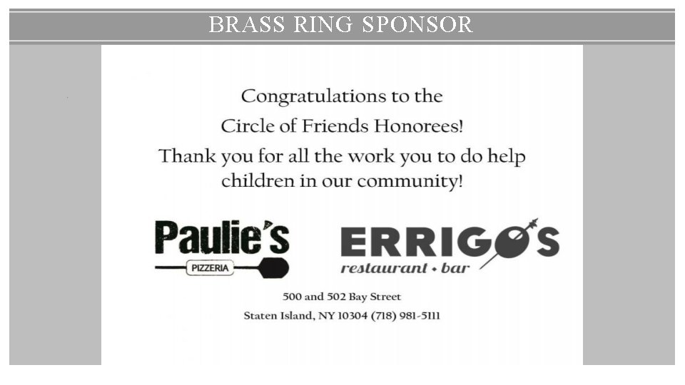 BRASS RING SPONSOR 