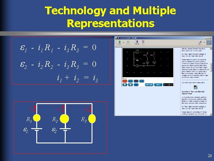 Technology and Multiple Representations e 1 e 2 - i 1 R 1 - Technology and Multiple Representations e 1 e 2 - i 1 R 1 -