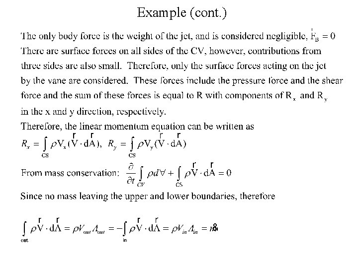 Example (cont. ) Example (cont. )