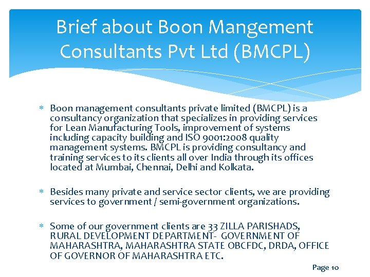 Brief about Boon Mangement Consultants Pvt Ltd (BMCPL) Boon management consultants private limited (BMCPL)