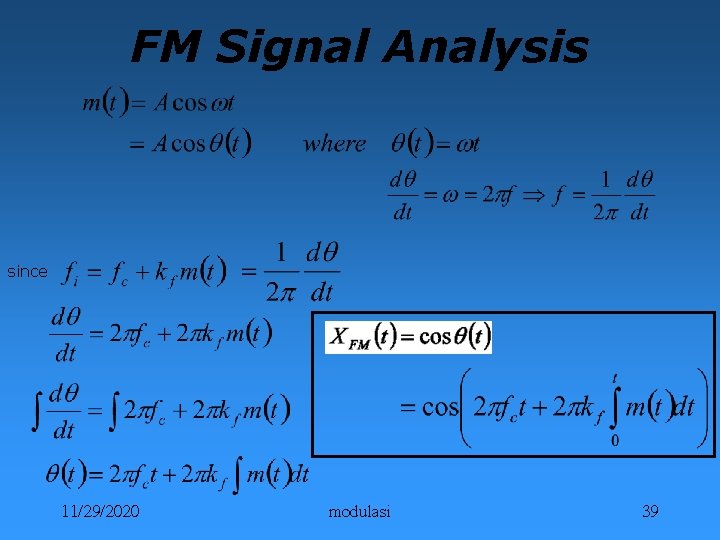 FM Signal Analysis since 11/29/2020 modulasi 39 