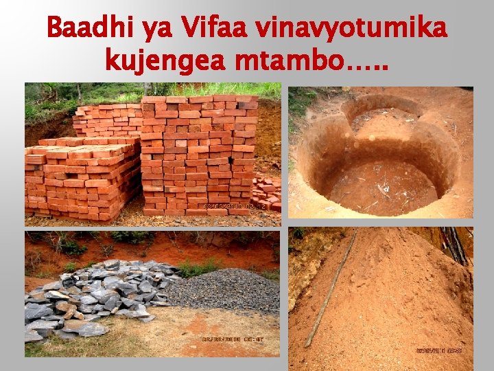 Baadhi ya Vifaa vinavyotumika kujengea mtambo…. . 