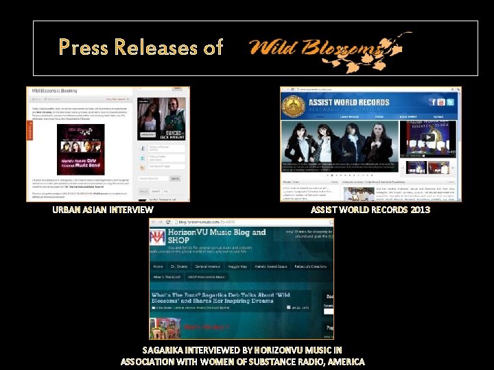 Press Releases of URBAN ASIAN INTERVIEW ASSIST WORLD RECORDS 2013 SAGARIKA INTERVIEWED BY HORIZONVU