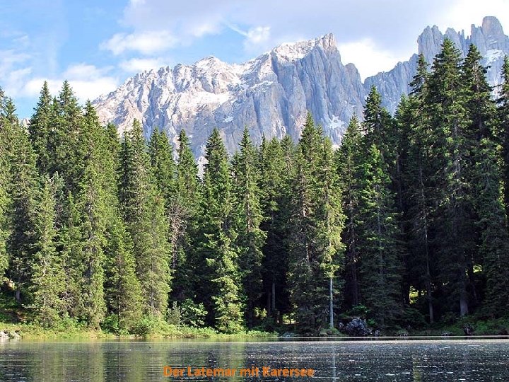 Der Latemar mit Karersee 