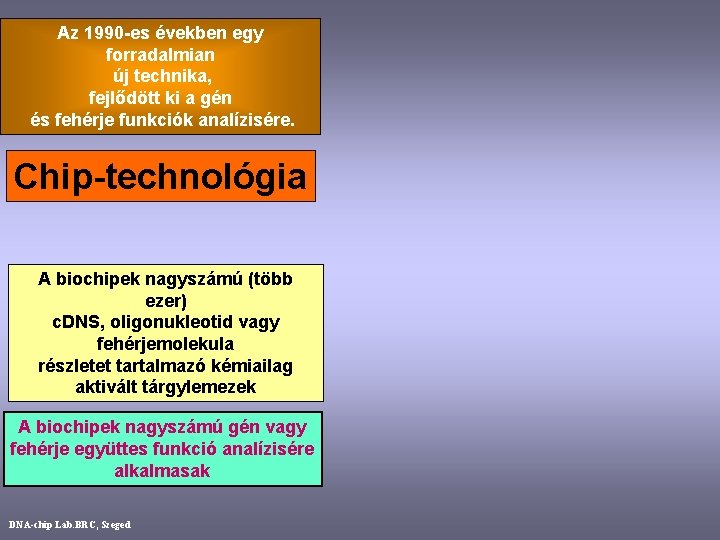 Az 1990 -es években egy forradalmian új technika, fejlődött ki a gén és fehérje