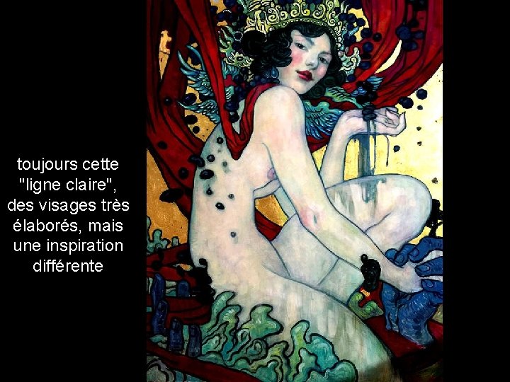 toujours cette "ligne claire", des visages très élaborés, mais une inspiration différente 