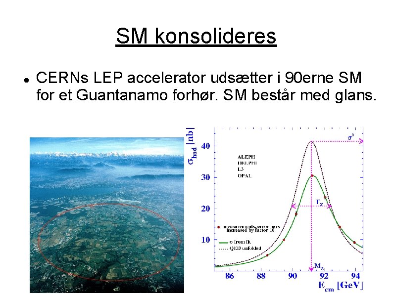 SM konsolideres CERNs LEP accelerator udsætter i 90 erne SM for et Guantanamo forhør.