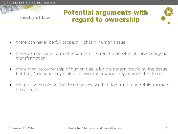 Potential arguments with regard to ownership there can never be full property rights in