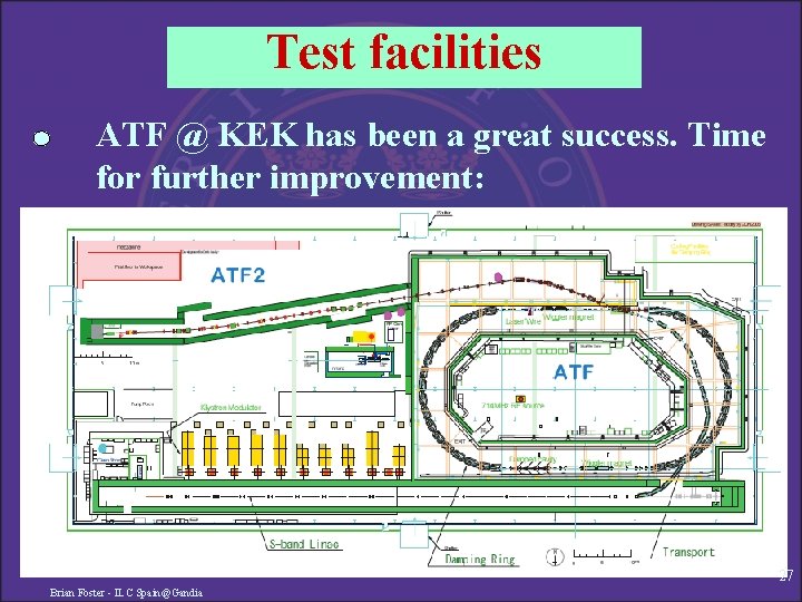 Test facilities ATF @ KEK has been a great success. Time for further improvement: