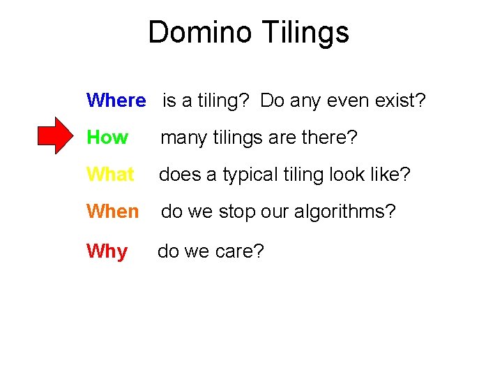 Domino Tilings Where is a tiling? Do any even exist? How many tilings are