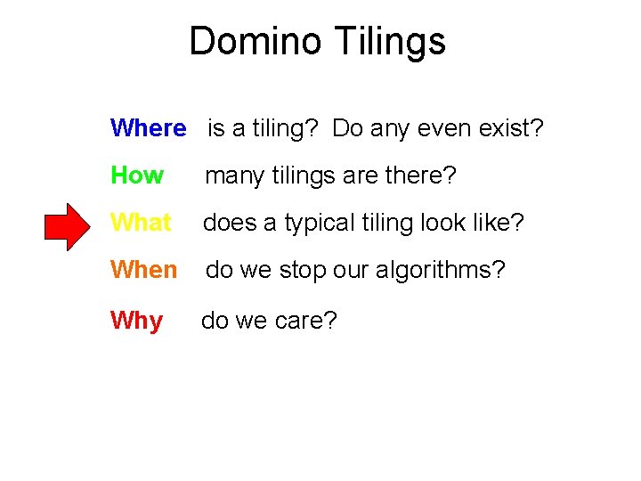Domino Tilings Where is a tiling? Do any even exist? How many tilings are