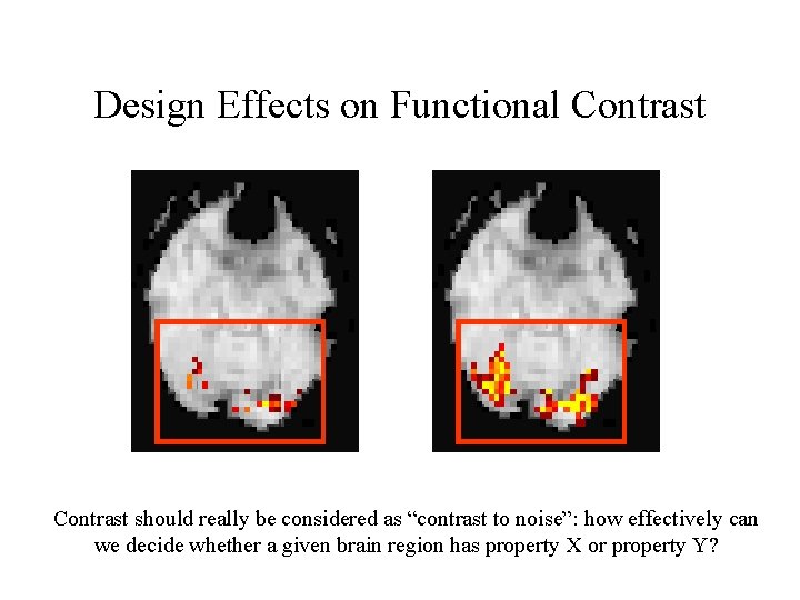 Design Effects on Functional Contrast should really be considered as “contrast to noise”: how Design Effects on Functional Contrast should really be considered as “contrast to noise”: how