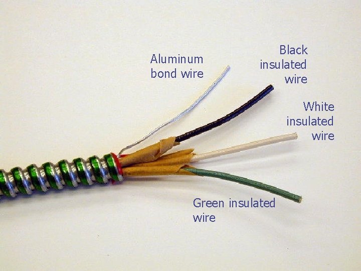 Aluminum bond wire Black insulated wire White insulated wire Green insulated wire © 2014