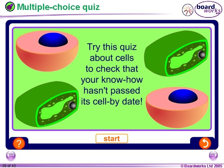 Multiple-choice quiz 1 36 ofof 20 40 © Boardworks Ltd 2005 2004 