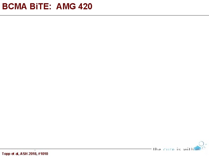 BCMA Bi. TE: AMG 420 Topp et al, ASH 2018, #1010 