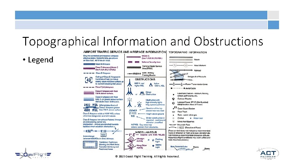 Topographical Information and Obstructions • Legend © 2015 Coast Flight Training. All Rights Reserved.