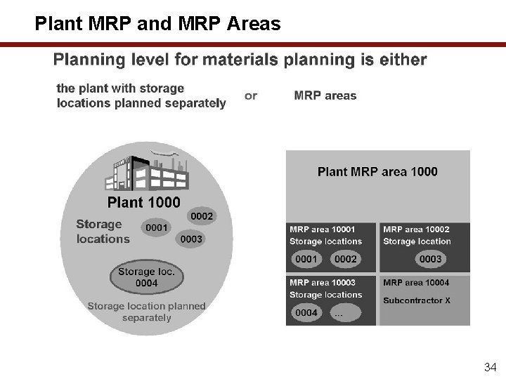 Plant MRP and MRP Areas 34 