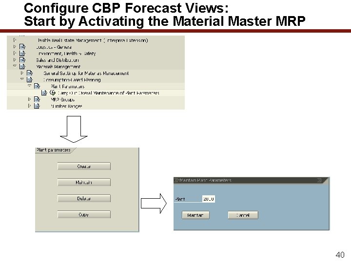 Configure CBP Forecast Views: Start by Activating the Material Master MRP 40 