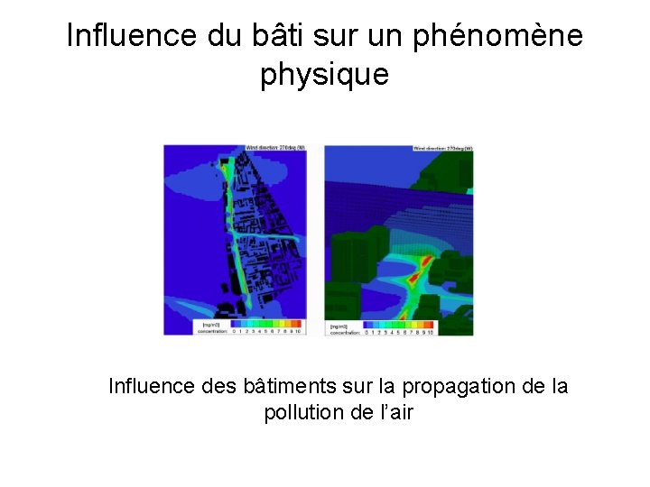 Influence du bâti sur un phénomène physique Influence des bâtiments sur la propagation de