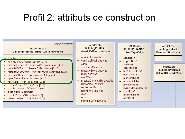 Profil 2: attributs de construction • 