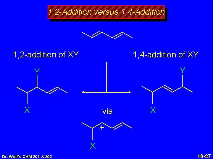 1, 2 -Addition versus 1, 4 -Addition 1, 2 -addition of XY 1, 4