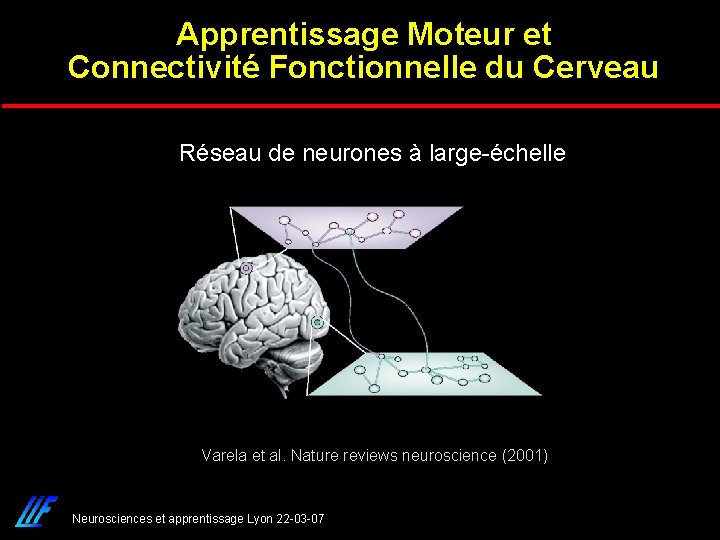 Apprentissage Moteur et Connectivité Fonctionnelle du Cerveau Réseau de neurones à large-échelle Varela et