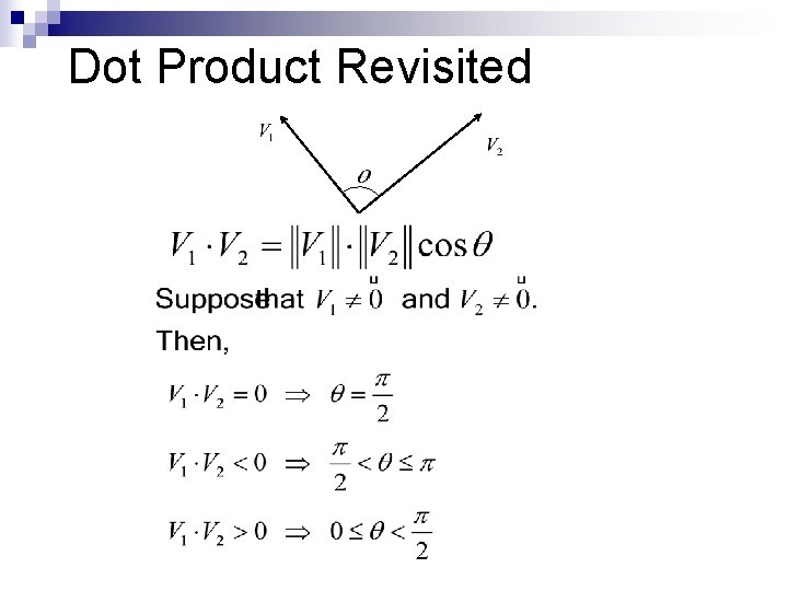Dot Product Revisited 