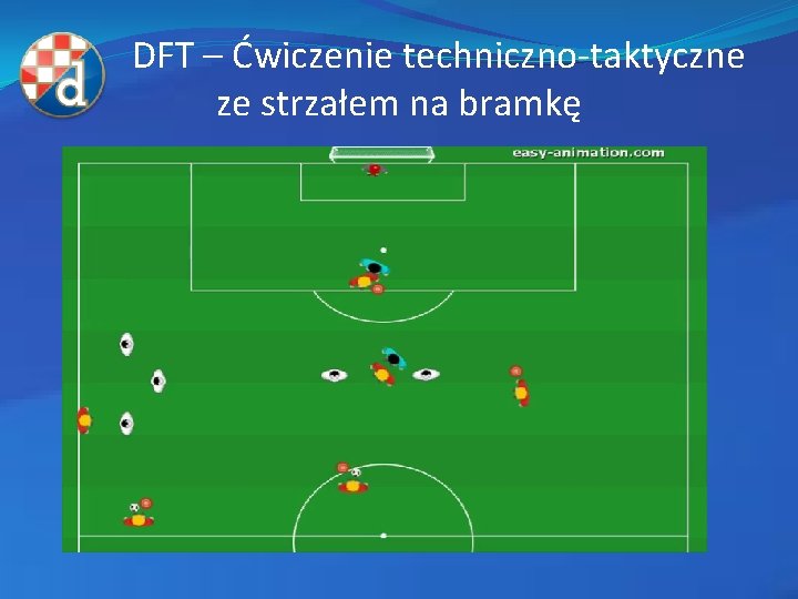 DFT – Ćwiczenie techniczno-taktyczne ze strzałem na bramkę 