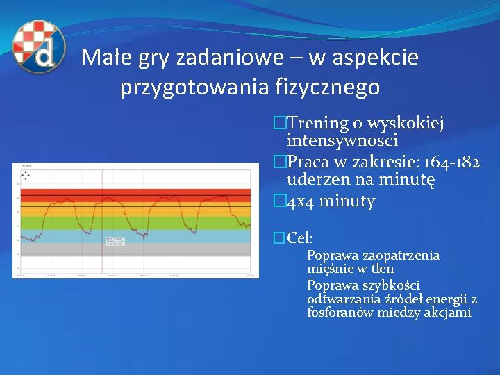 Małe gry zadaniowe – w aspekcie przygotowania fizycznego �Trening o wyskokiej intensywnosci �Praca w