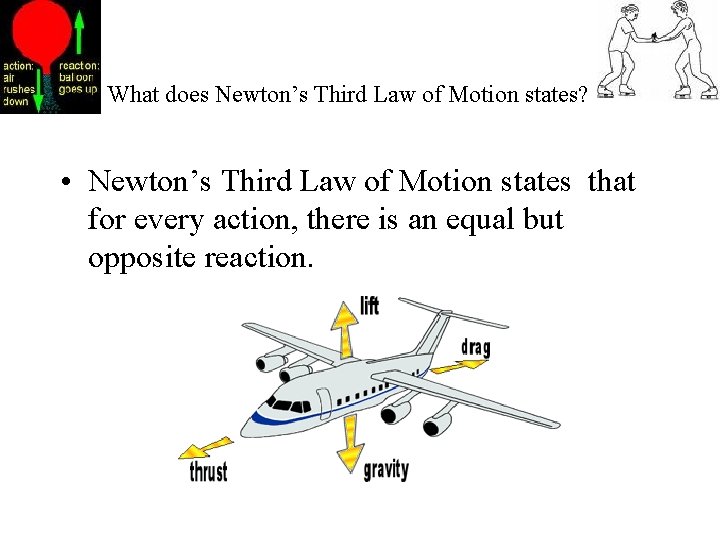 What does Newton’s Third Law of Motion states? • Newton’s Third Law of Motion