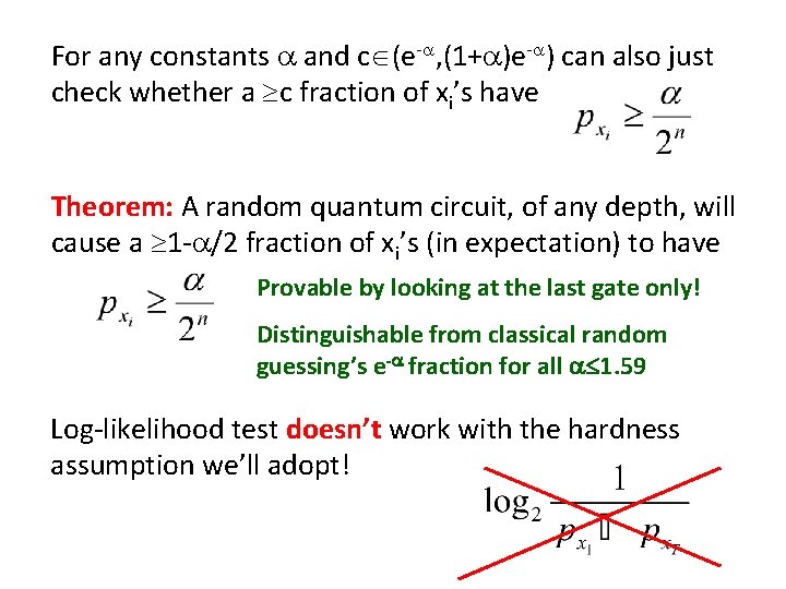 For any constants and c (e- , (1+ )e- ) can also just check