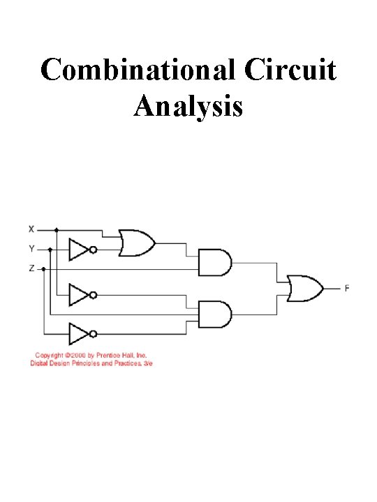 Combinational Circuit Analysis 