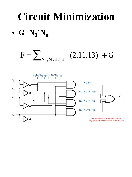 Circuit Minimization • G=N 3’N 0 